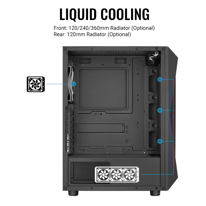AeroCool Falcon ARGB ATX   Mid Tower  Gaming Case - Image 2
