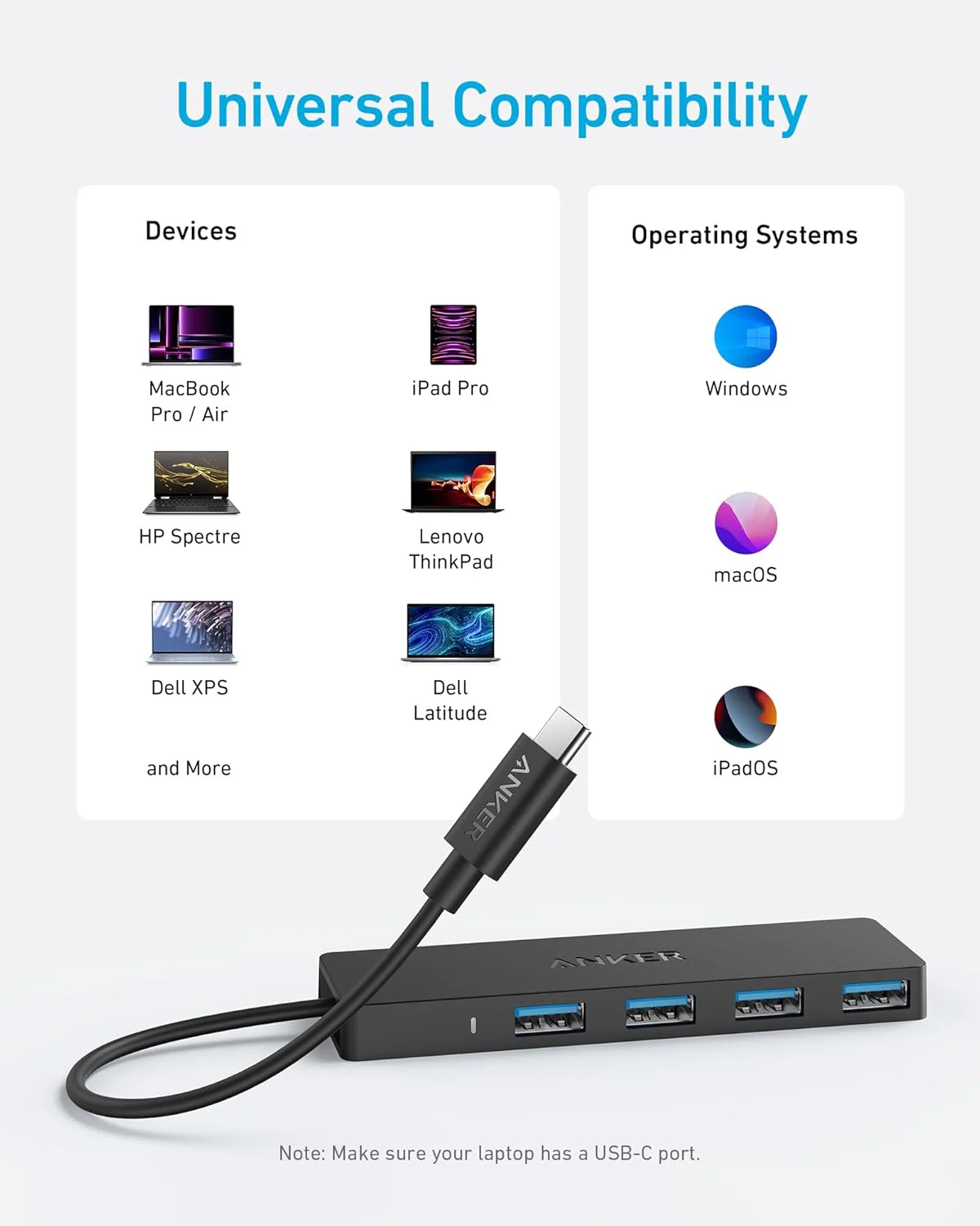 Anker 7-in-1 USB-C Hub, Dual Monitor USB C Docking Station, Dual HDMI Display 85W Max Output, 10Gbps Data Transfers - Image 10