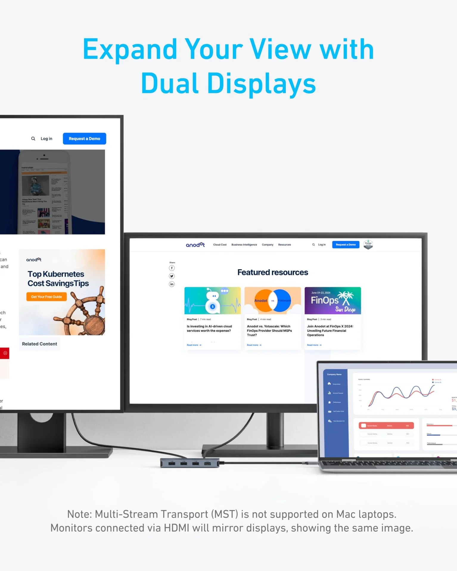 Anker 7-in-1 USB-C Hub, Dual Monitor USB C Docking Station, Dual HDMI Display 85W Max Output, 10Gbps Data Transfers - Image 3