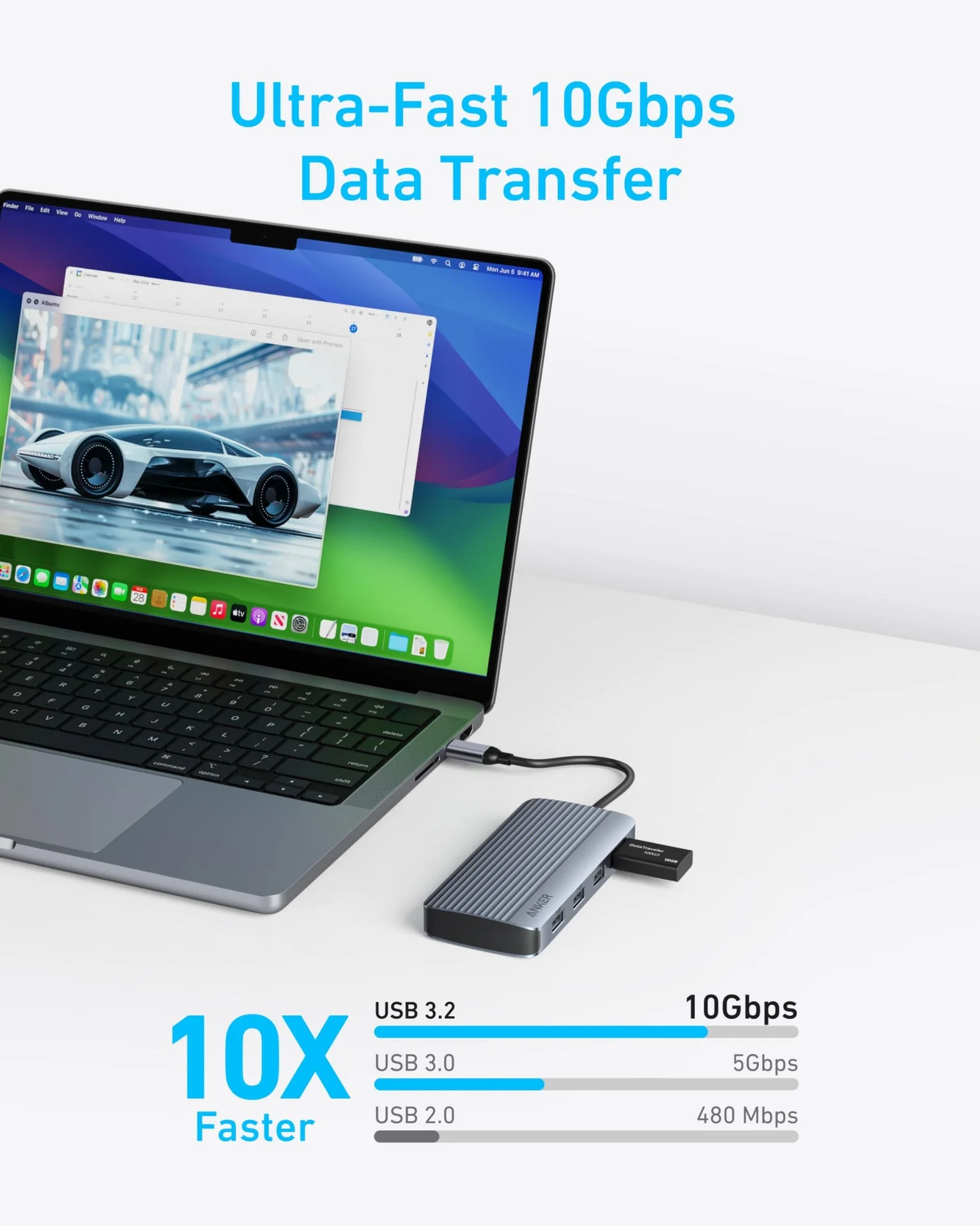 Anker 7-in-1 USB-C Hub, Dual Monitor USB C Docking Station, Dual HDMI Display 85W Max Output, 10Gbps Data Transfers - Image 4