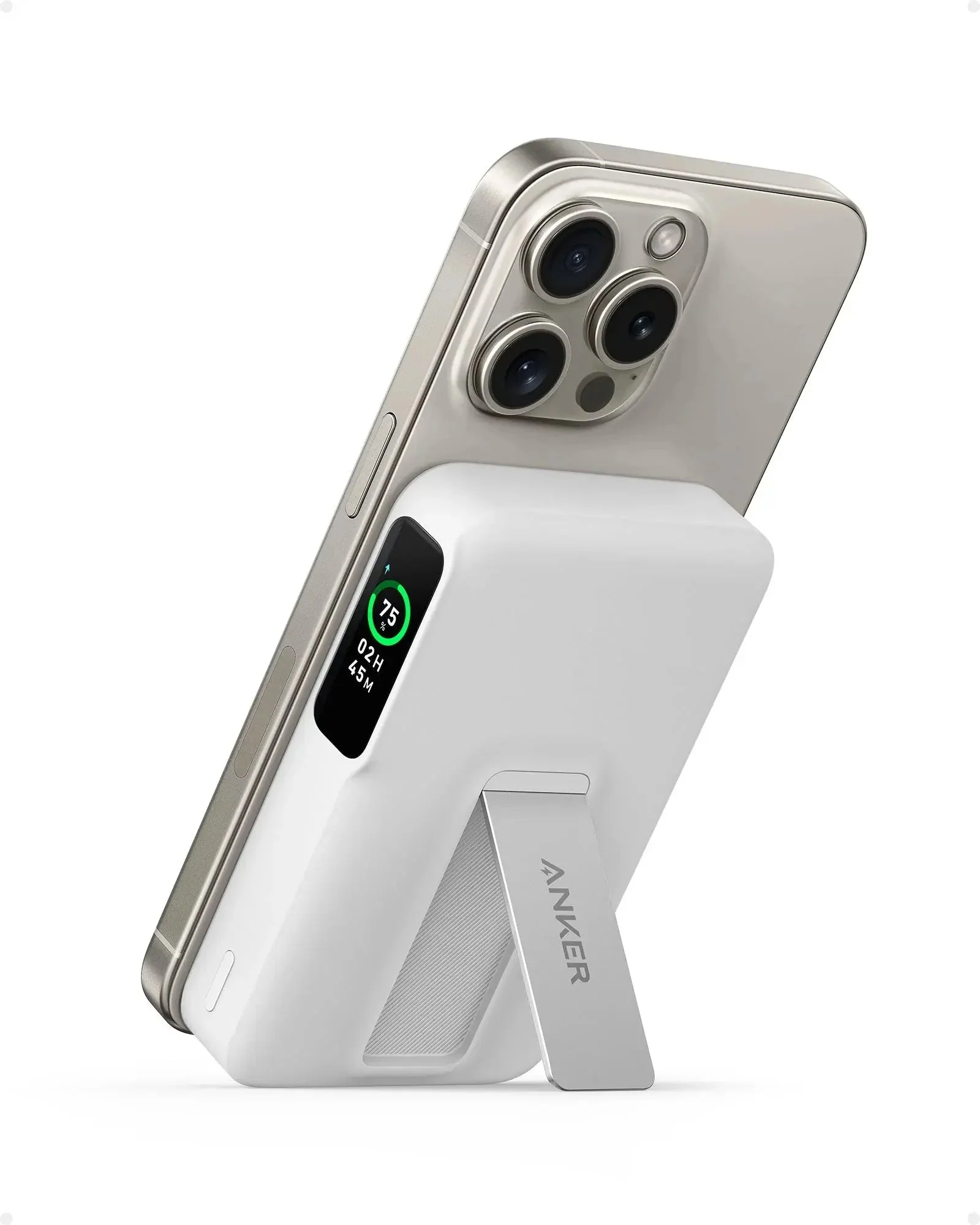 Anker MagGo Power Bank (10K, mAh, Stand) - White - Image 2