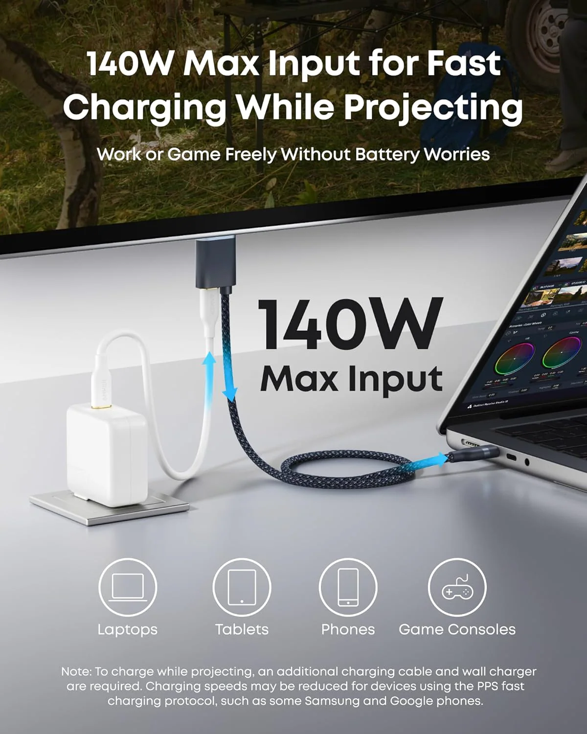ANKER NANO USB-C TO HDMI CABLE 6FT 4K BRAIDED BLACK - Image 4