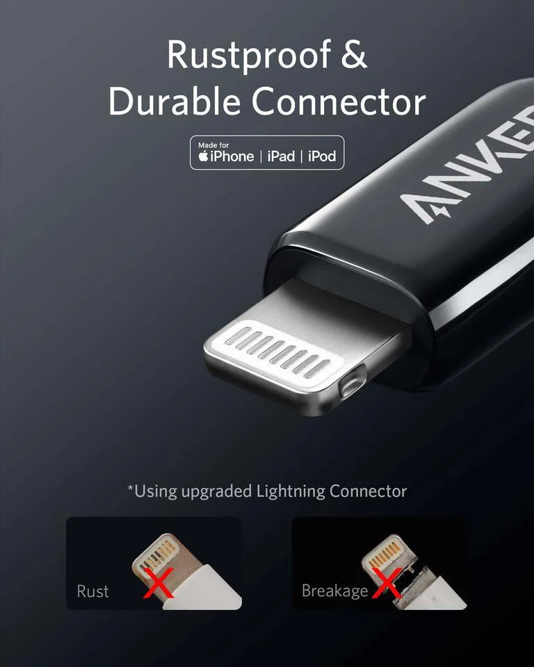 ANKER PowerLine+ III USB-C to Lightning Cable 6ft / 1.8M - Image 3