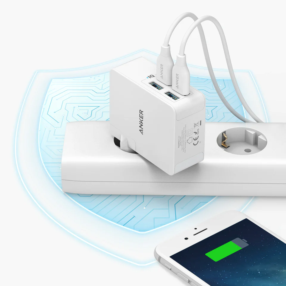Anker PowerPort 4 Lite Highspeed 27W Charger With 4 USB-A PowerIQ Ports - Image 4