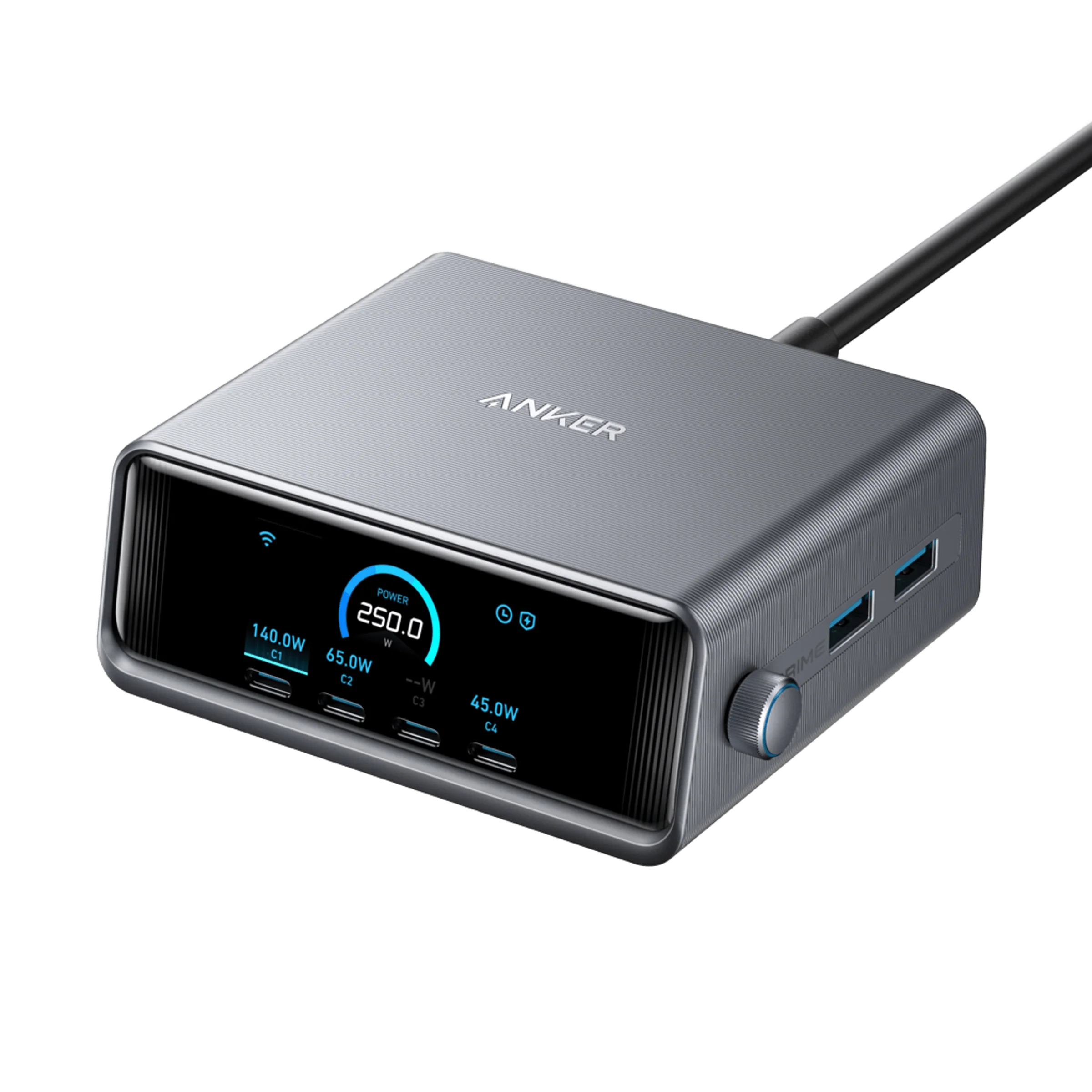 ANKER PRIME 250W GAN DESKTOP CHARGER 6 PORTS SILVER - Image 3