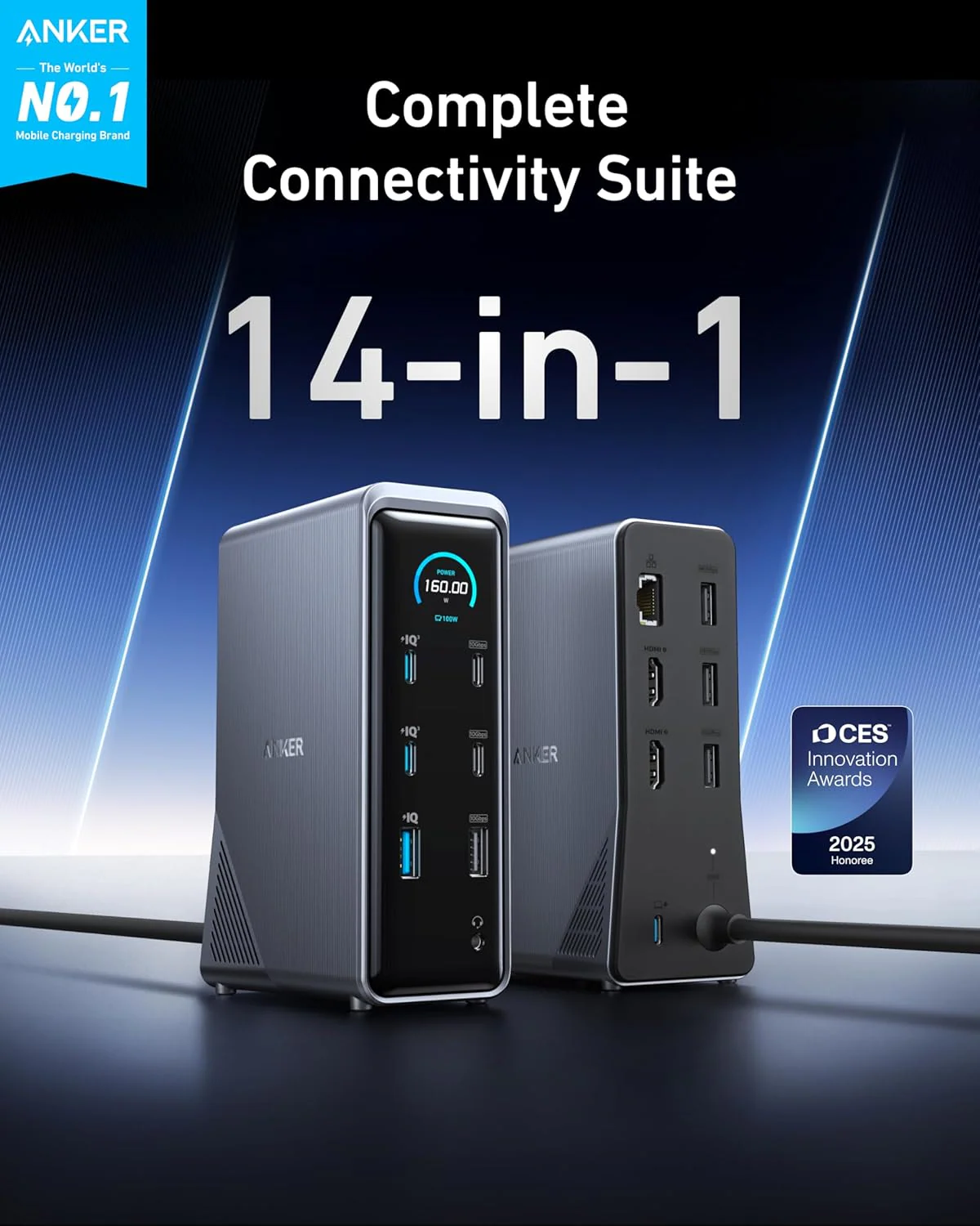 Anker Prime Charging Docking Station (14in1 Dual Display 160W) - Image 2