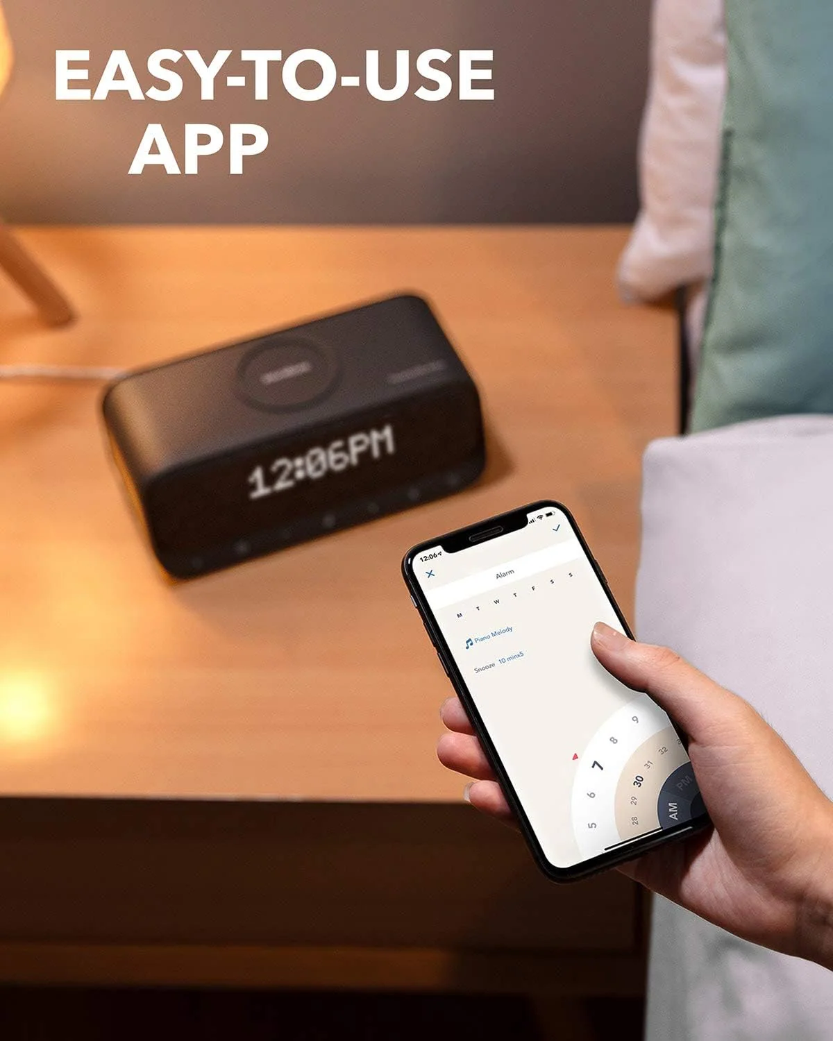 Anker Soundcore Wakey Bluetooth Speakers with Alarm - White - Image 3