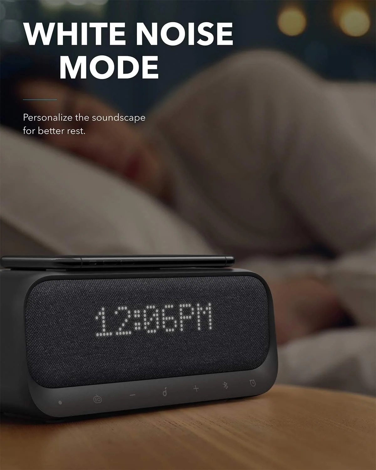 Anker Soundcore Wakey Bluetooth Speakers with Alarm - White - Image 4