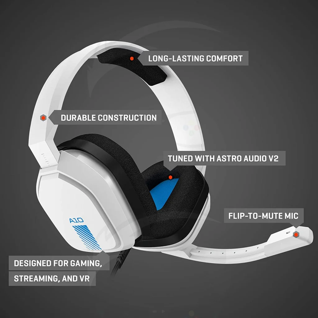 ASTRO Gaming A10 Wired Gaming Headset White - Image 3