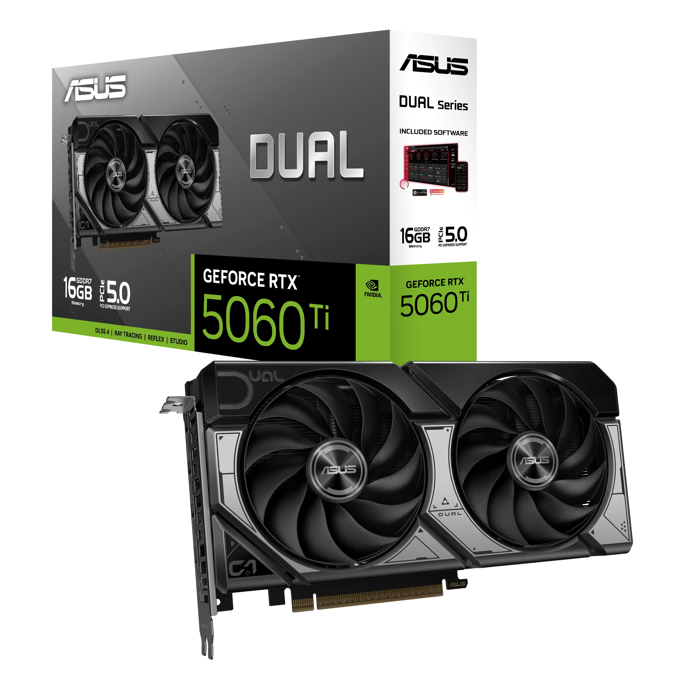 ASUS Dual GeForce RTX 5060 Ti OC Edition 16GB GDDR7 - Graphics Card