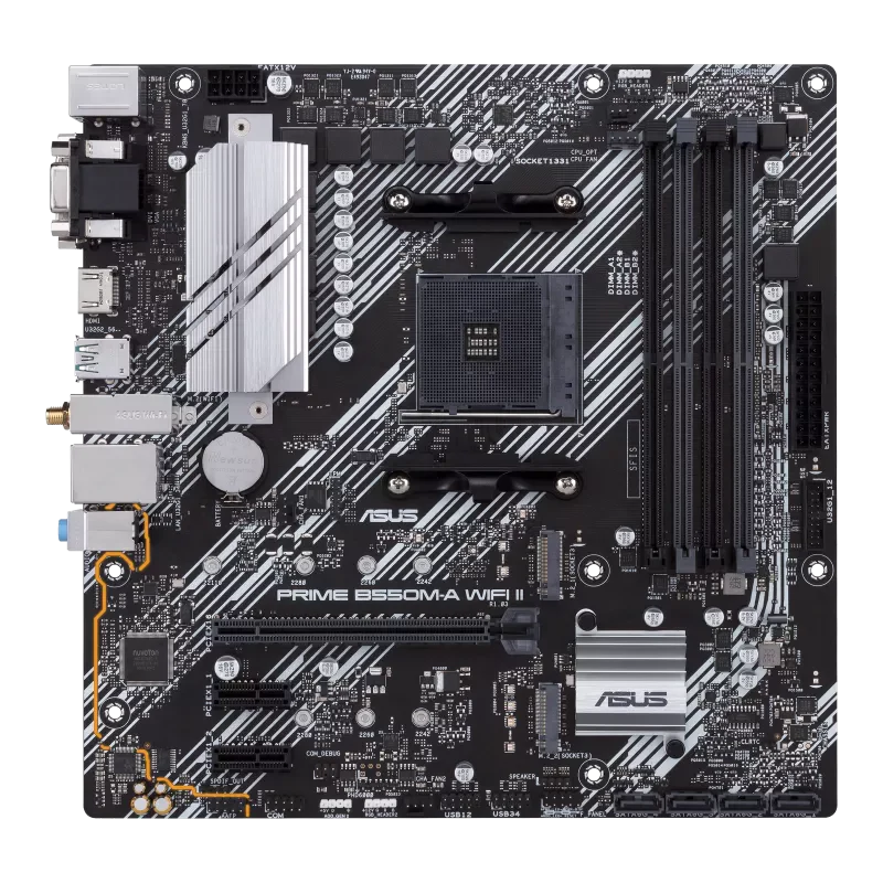ASUS PRIME B550M-A WIFI II mATX Motherboard, AMD B550 Chipset, 4x DIMM DDR4 - Image 2