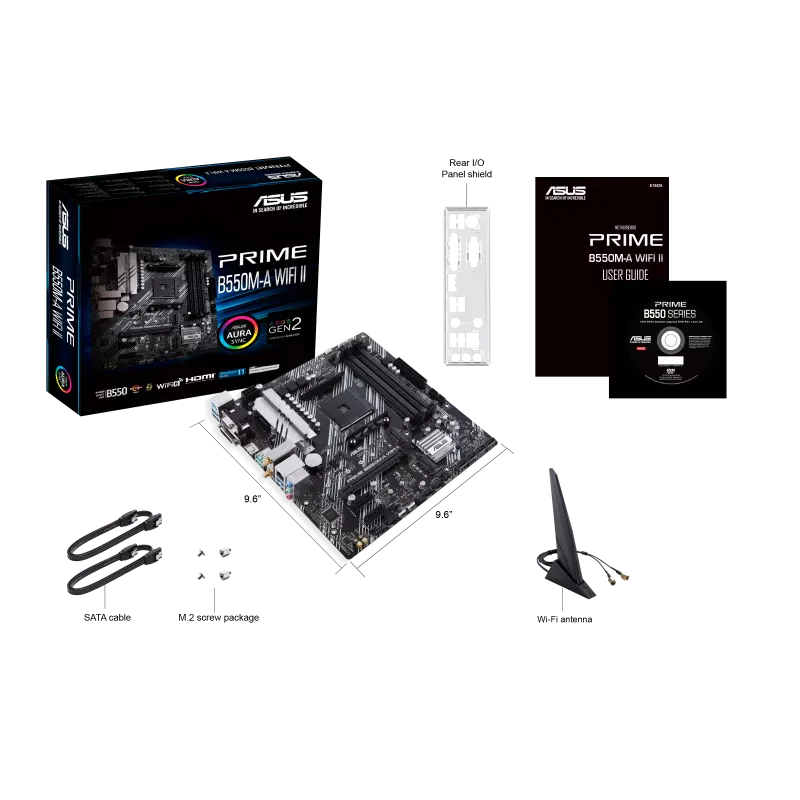 ASUS PRIME B550M-A WIFI II mATX Motherboard, AMD B550 Chipset, 4x DIMM DDR4 - Image 3