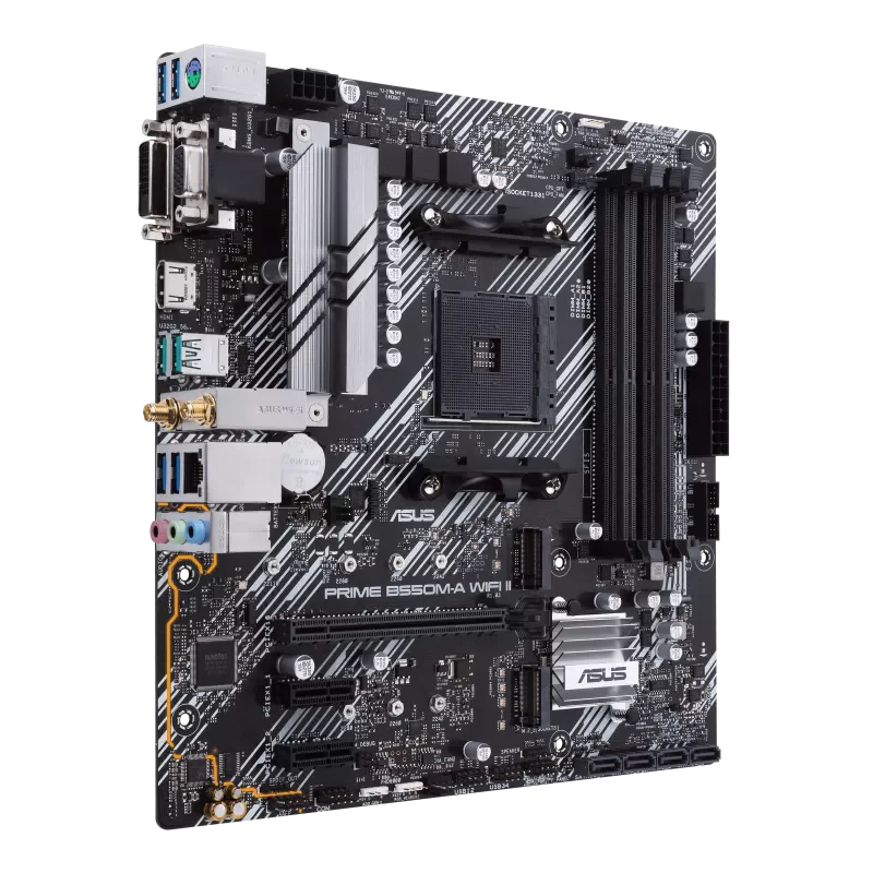 ASUS PRIME B550M-A WIFI II mATX Motherboard, AMD B550 Chipset, 4x DIMM DDR4 - Image 6