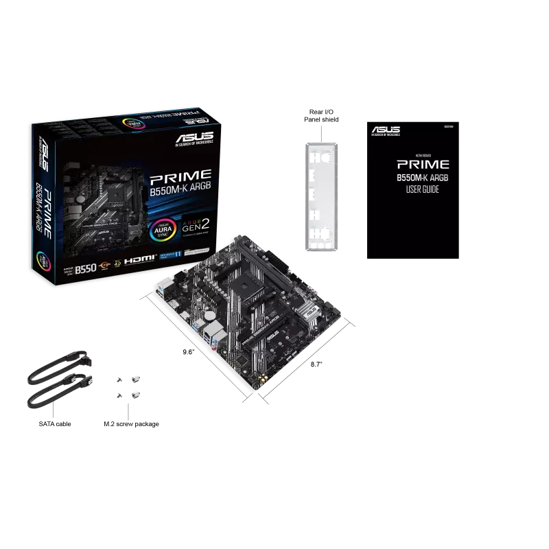 ASUS PRIME B550M-K ARGB mATX Motherboard AMD AM4 2xDDR4 - Image 5