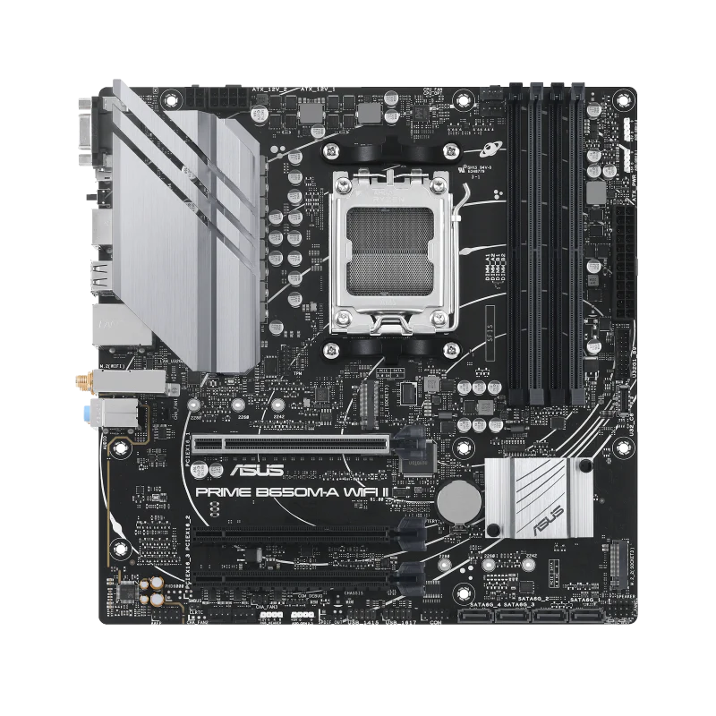ASUS PRIME B650M-A WIFI II mATX Motherboard, AMD B650 Chipset, 4x DIMM DDR5  - Image 2