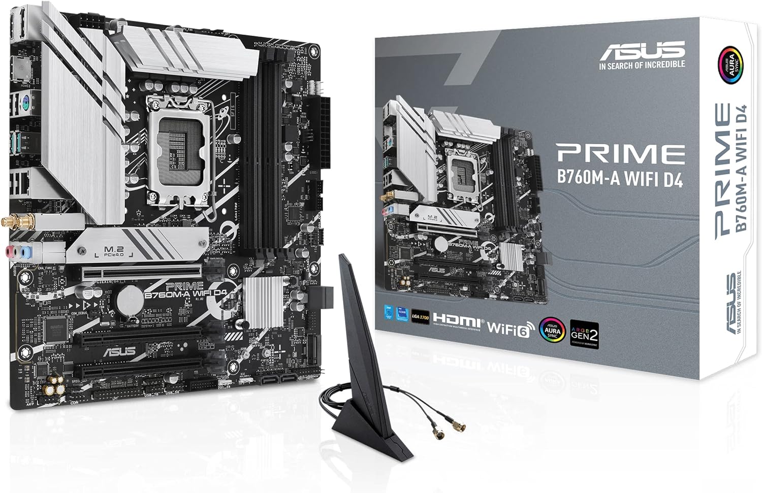 ASUS PRIME B760M-A WIFI D4 (13th and 12th Gen) LGA 1700 mATX Motherboard