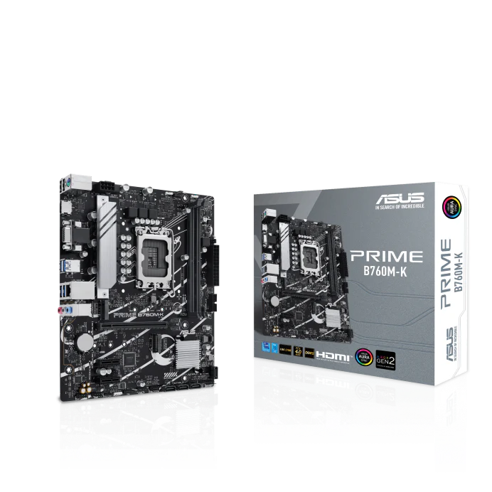 ASUS PRIME B760M-K DDR5 (13th and 12th Gen) LGA 1700 mATX Motherboard