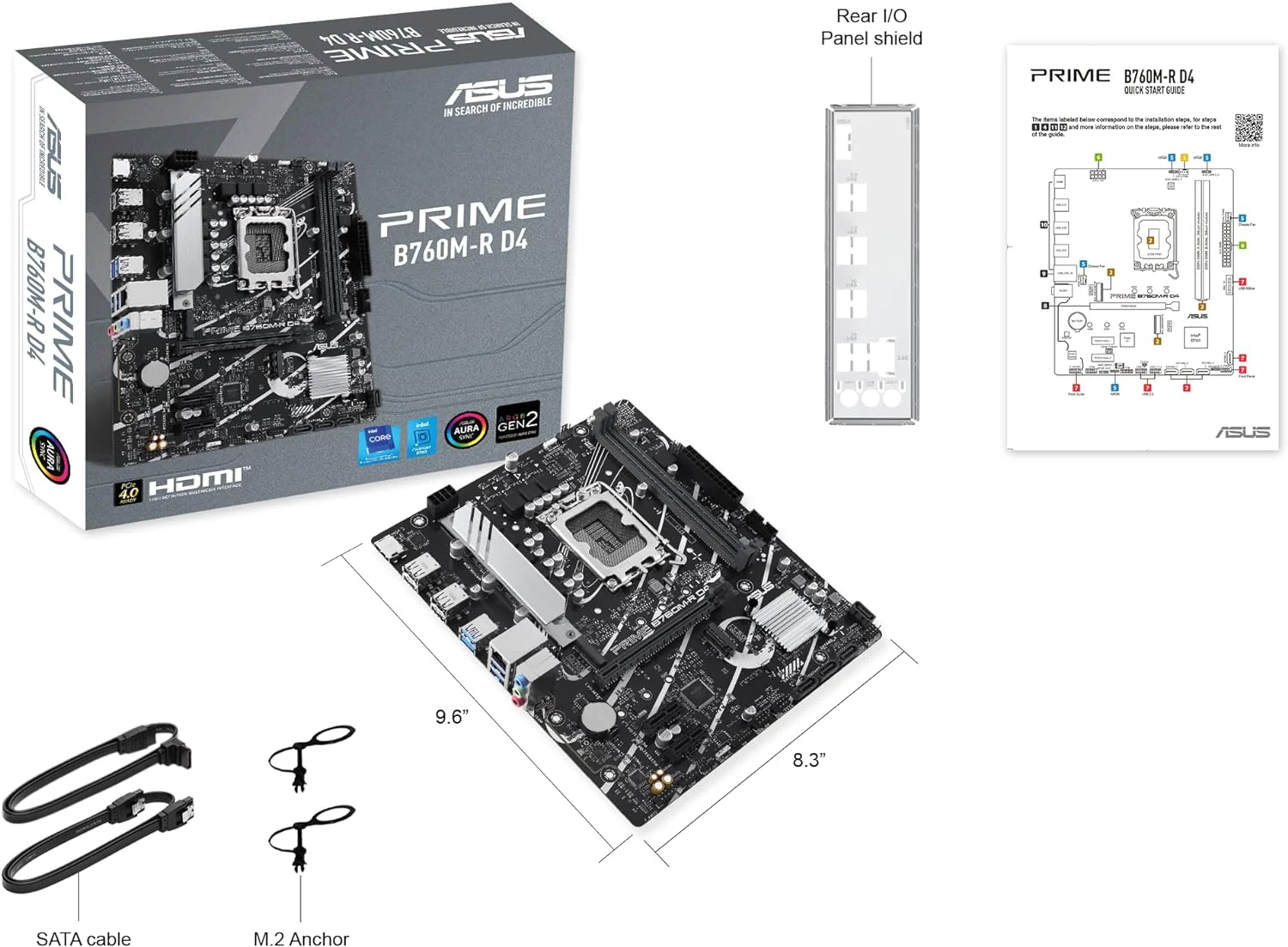 ASUS PRIME B760M-R D4, an IntelĀ® LGA 1700 micro-ATX motherboard - Image 3