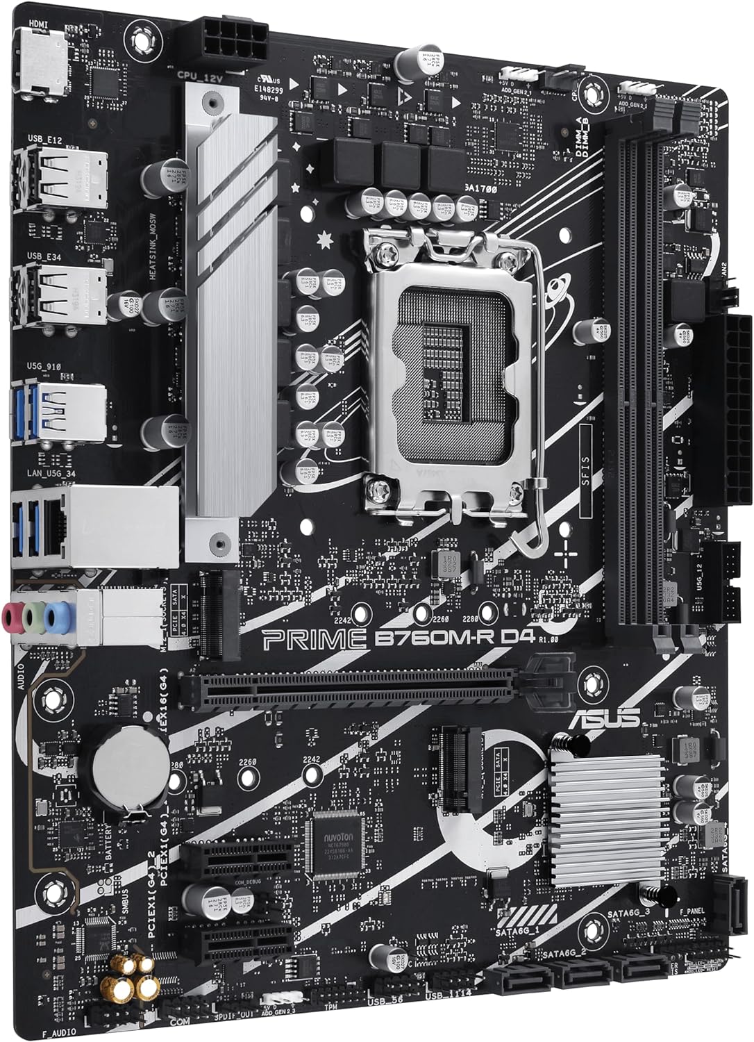 ASUS PRIME B760M-R D4, an IntelĀ® LGA 1700 micro-ATX motherboard - Image 5