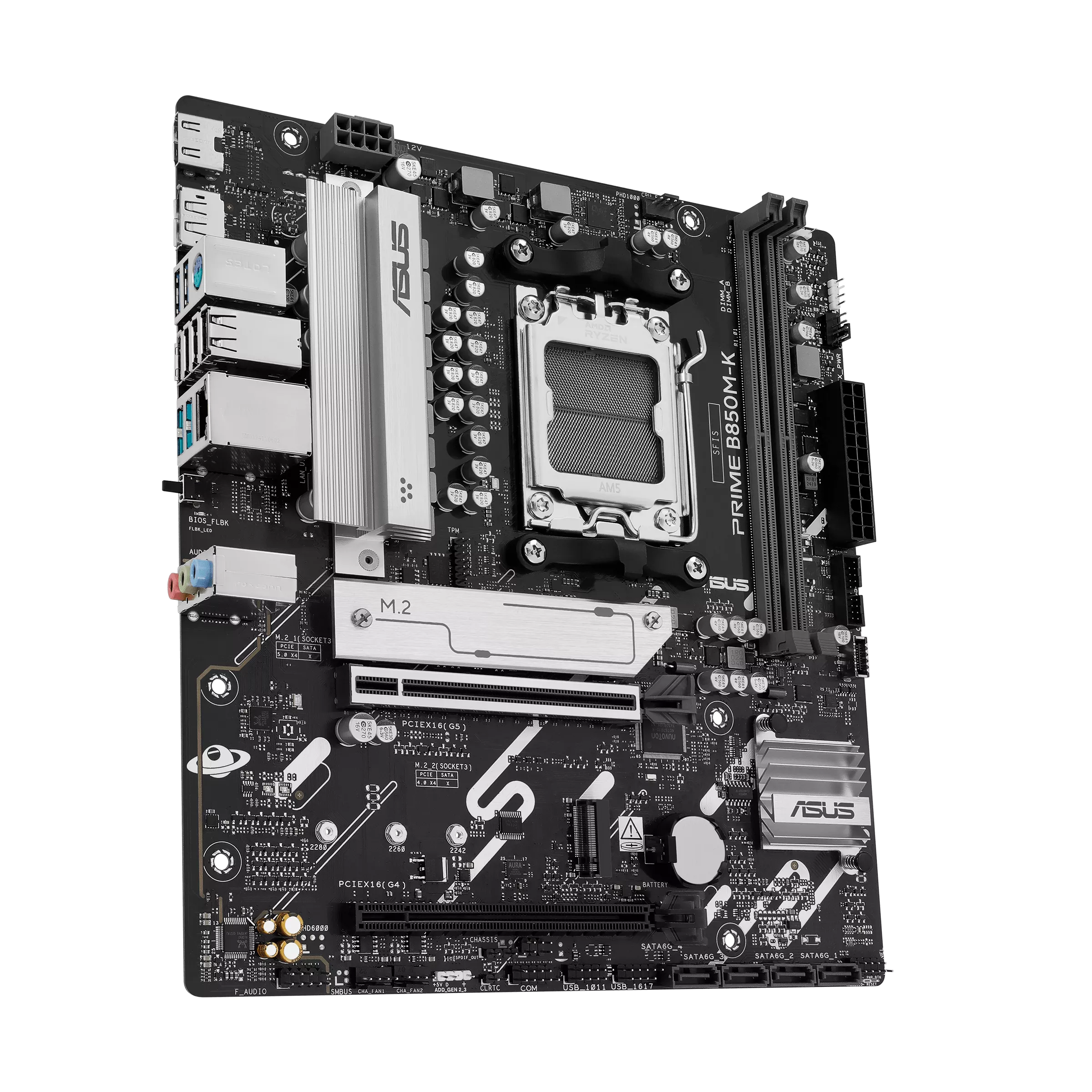ASUS PRIME B850M-K AM5 Micro ATX AMD B850 Chipset, 2x DDR5 UDIMM Slots - Image 2