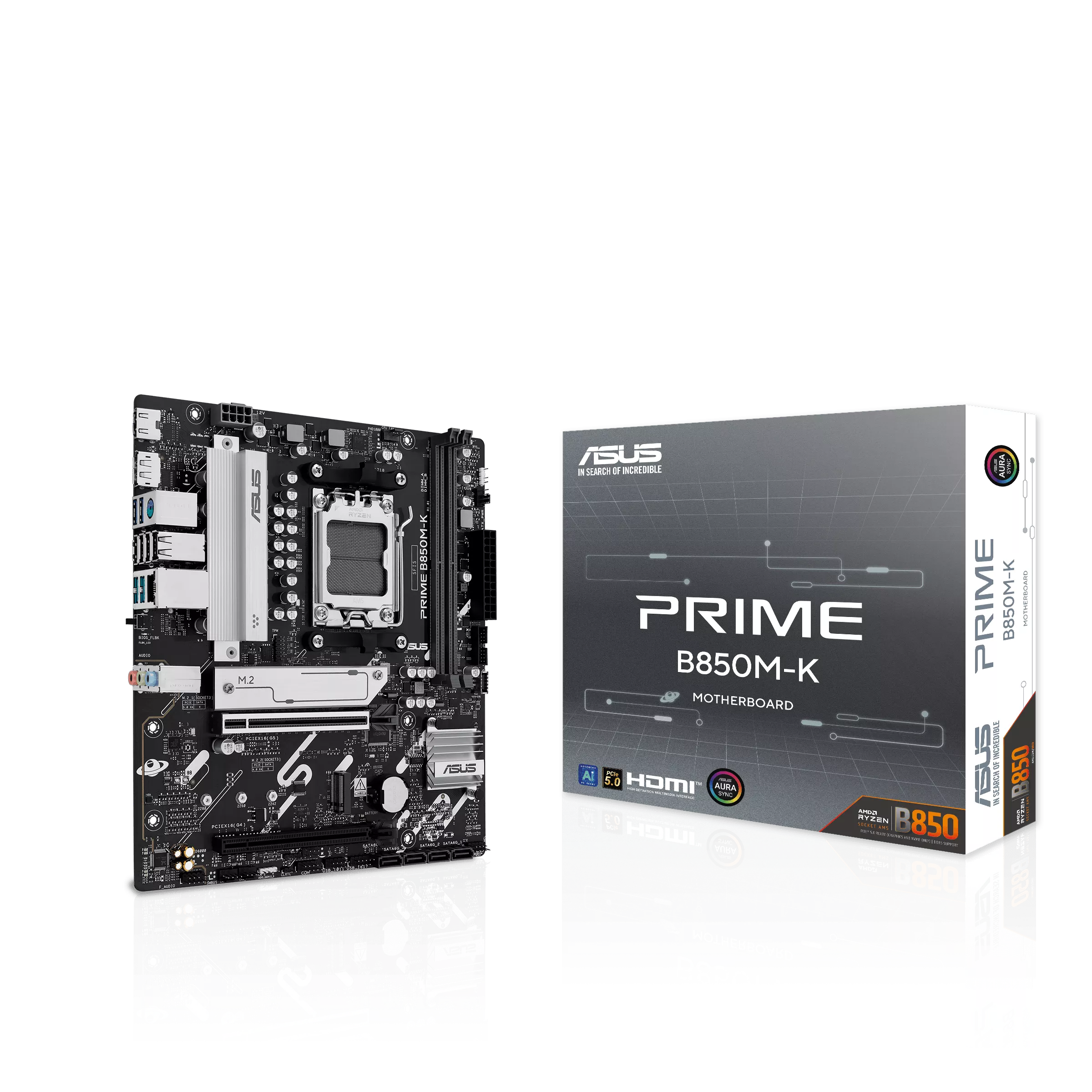 ASUS PRIME B850M-K AM5 Micro ATX AMD B850 Chipset, 2x DDR5 UDIMM Slots - Image 3