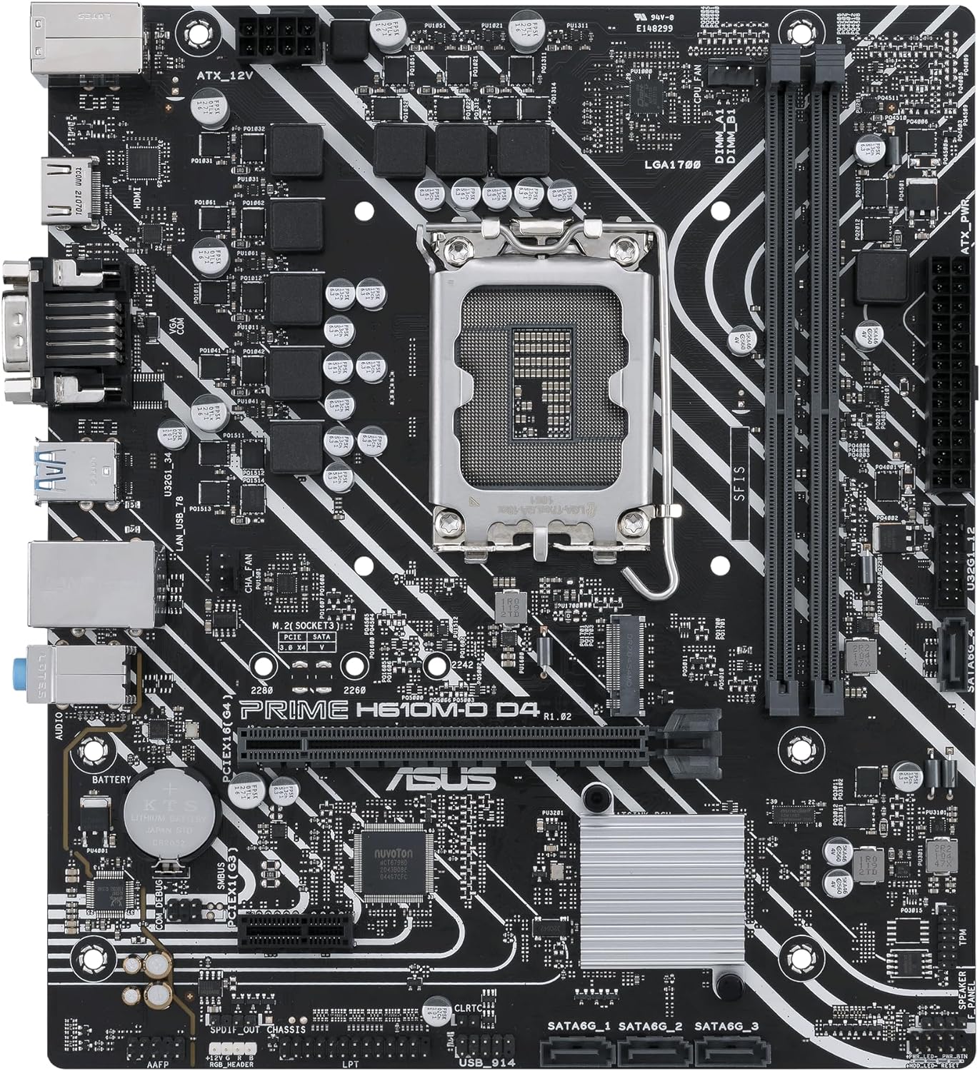 ASUS PRIME H610M-D D4 LGA1700 micro-ATX Motherboard - Image 2