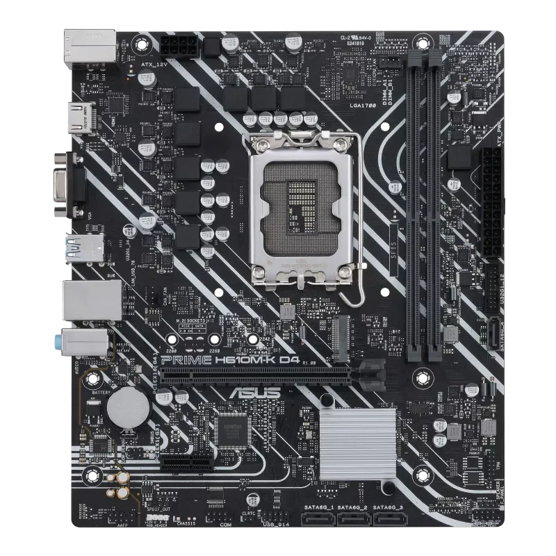 ASUS PRIME H610M-K D4 (13th and 12th Gen) LGA1700 micro-ATX Motherboard - Image 2