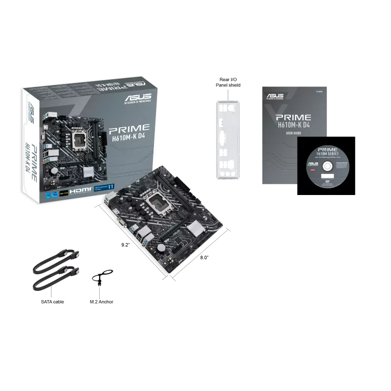 ASUS PRIME H610M-K D4 (13th and 12th Gen) LGA1700 micro-ATX Motherboard - Image 4