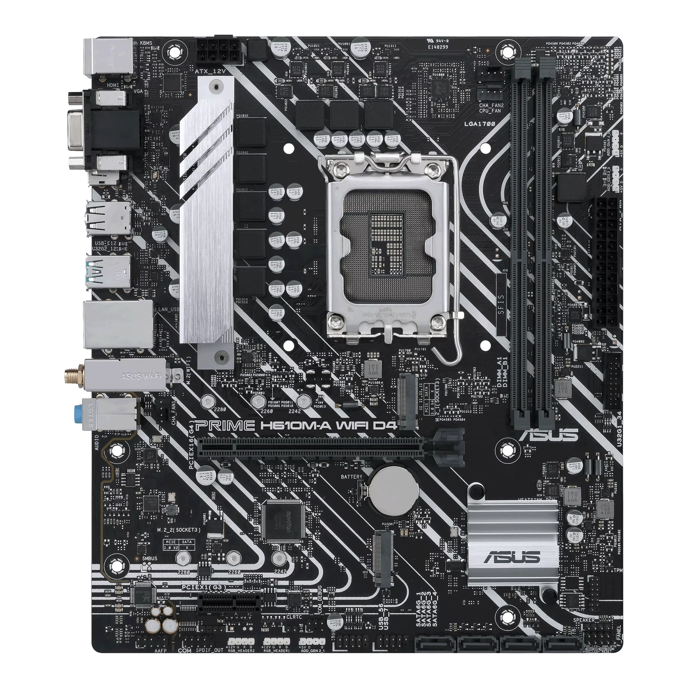 ASUS PRIME IntelĀ® H610M-A (LGA 1700) mic-ATX with DDR4 WIFI 5 Motherboard - Image 2