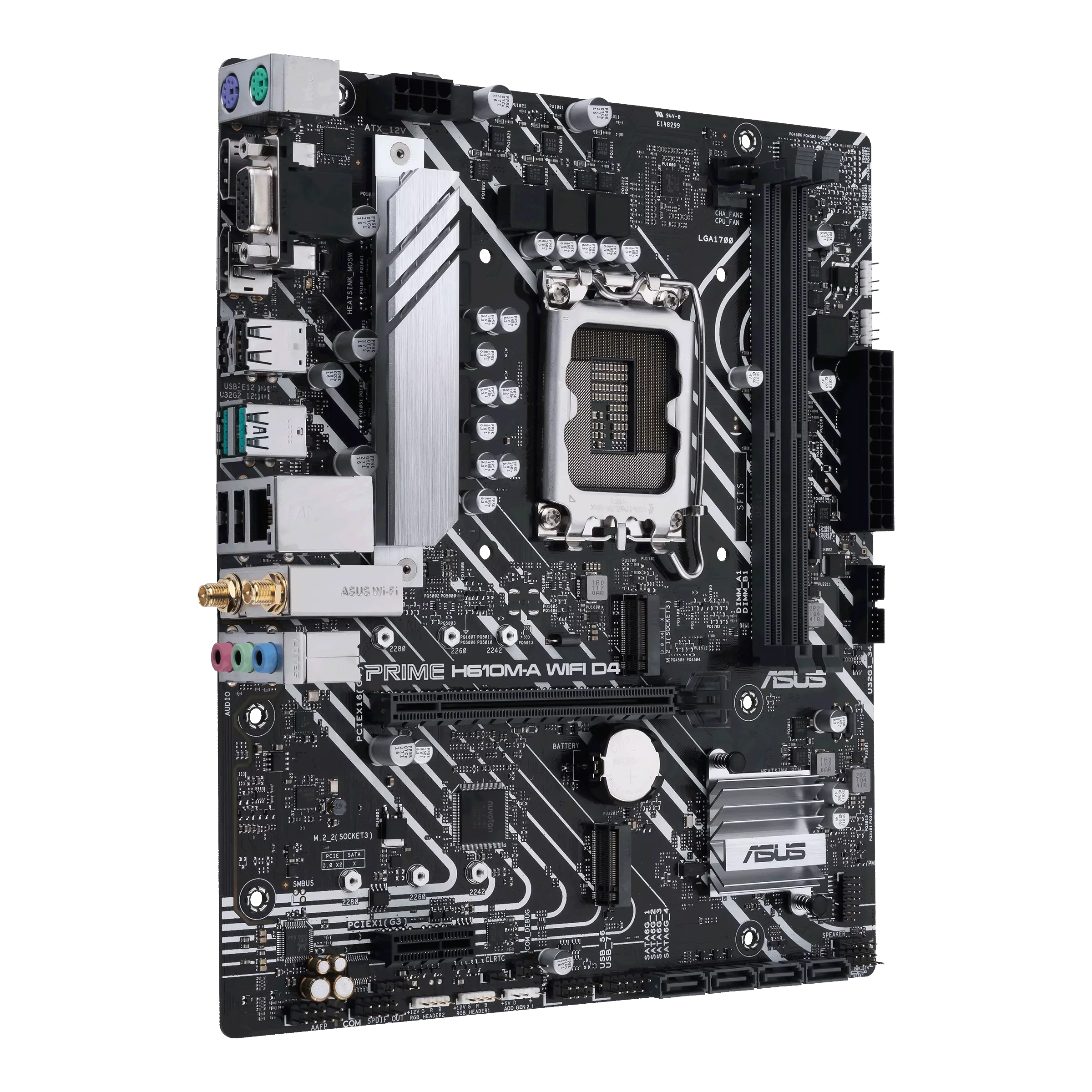 ASUS PRIME IntelĀ® H610M-A (LGA 1700) mic-ATX with DDR4 WIFI 5 Motherboard - Image 3