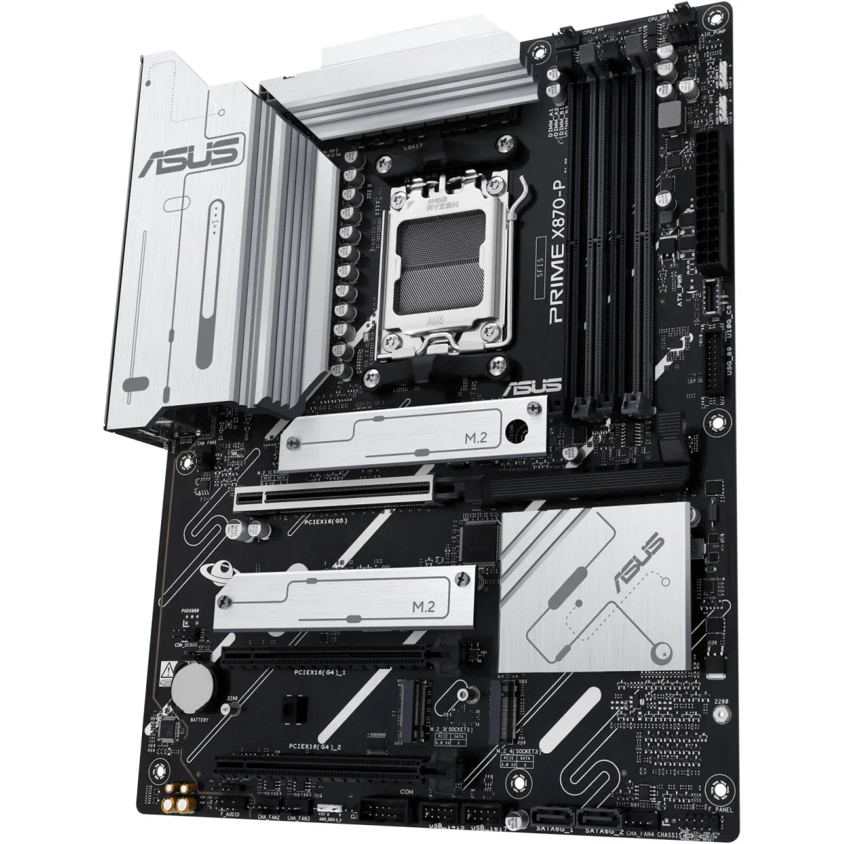 ASUS Prime X870-P AMD X870 AM5 ATX 4x M.2 Slots DDR5 USB 3.2 Gen 2x2 Type-C® USB4® Header & 2.5Gb Ethernet Motherboard - Image 3