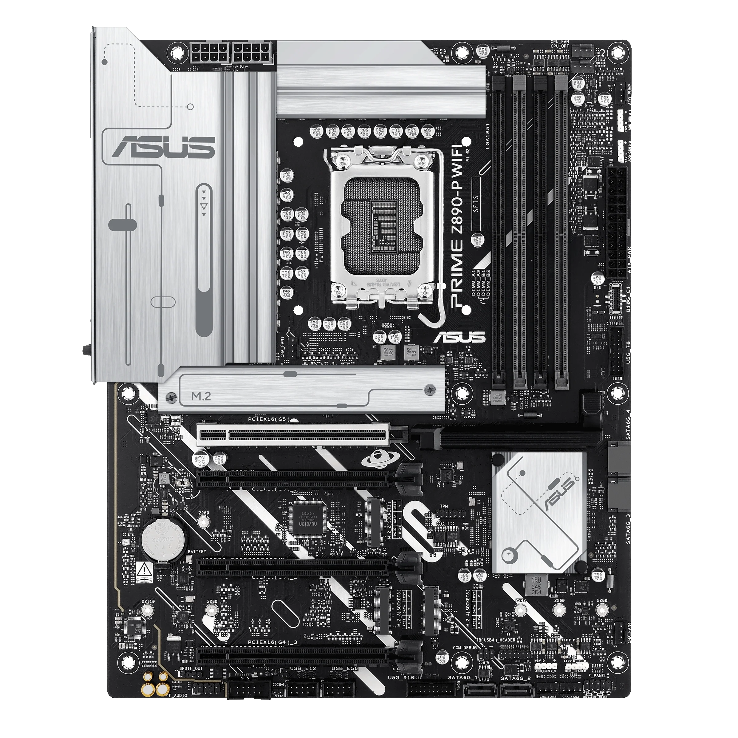 ASUS PRIME Z890-P WIFI 7 DDR5 Advanced Al PC-ready 4x M.2 SSD PCle® 5.0 Thunderbolt™ 4 USB Type-C® 2.5Gb Lan Gaming Motherboard - Image 2