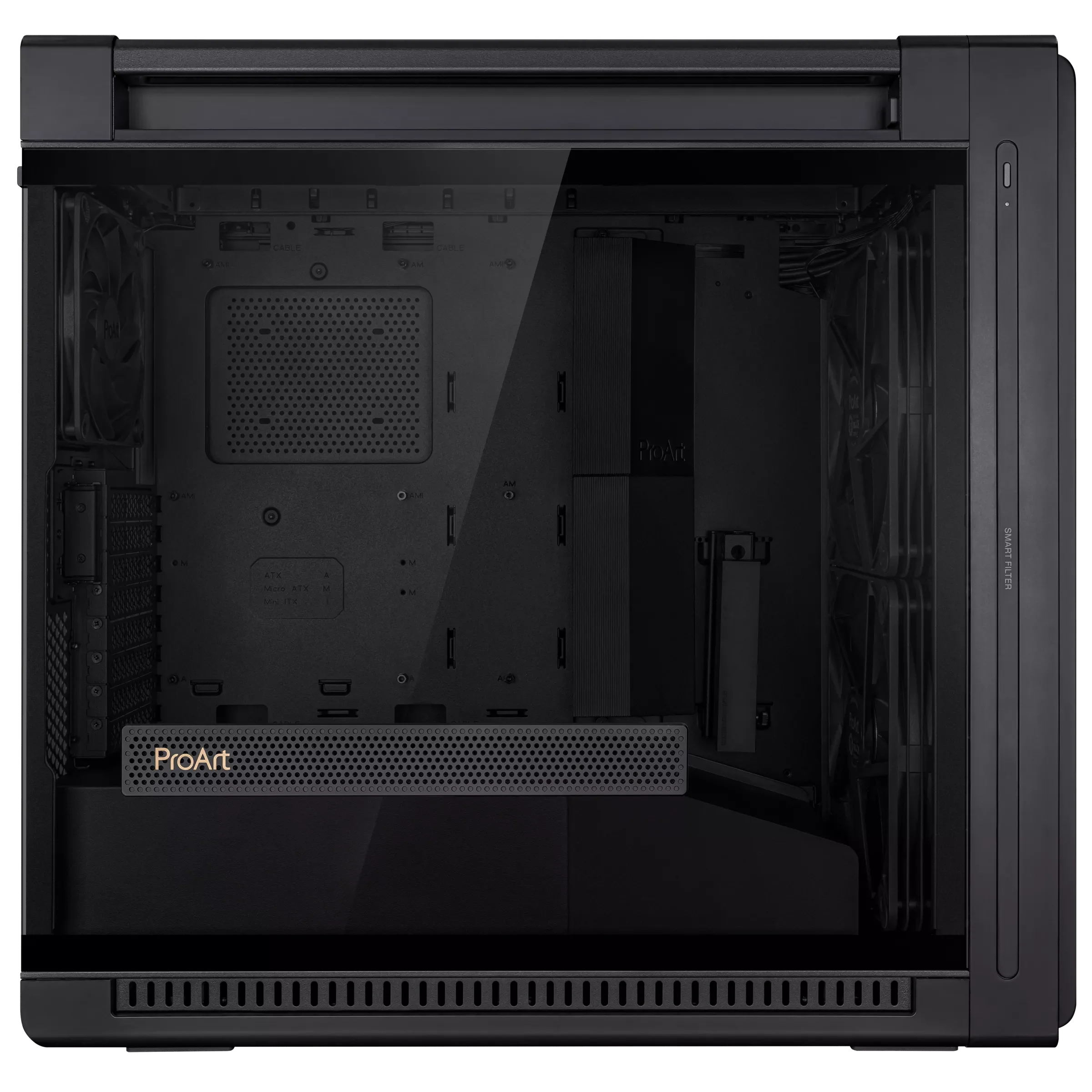 ASUS ProArt PA602 E-ATX , 420 mm radiator support, one 140 mm and two 200mm pre-installed GAMING CASE - Image 5