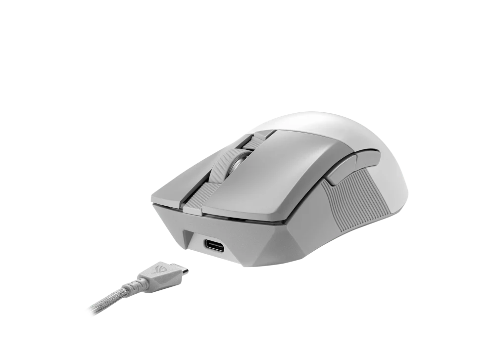 Asus ROG Gladius III 2.4 GHz & BT Wireless Gaming Mouse - White - Image 2