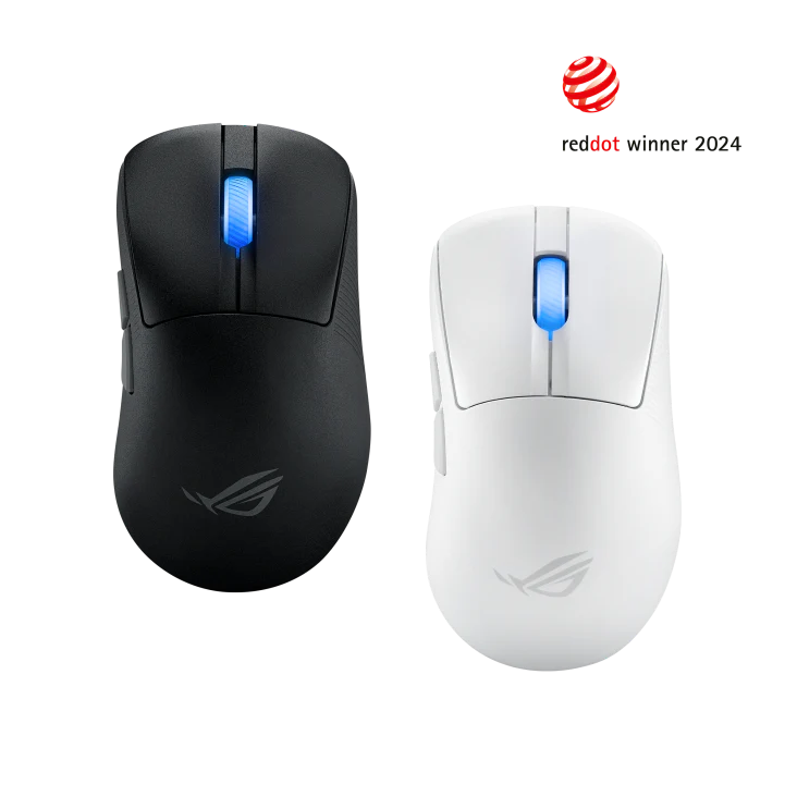 Asus ROG Keris II Ace Ultralight 54g Ergonomic Gaming Mouse - Black/White