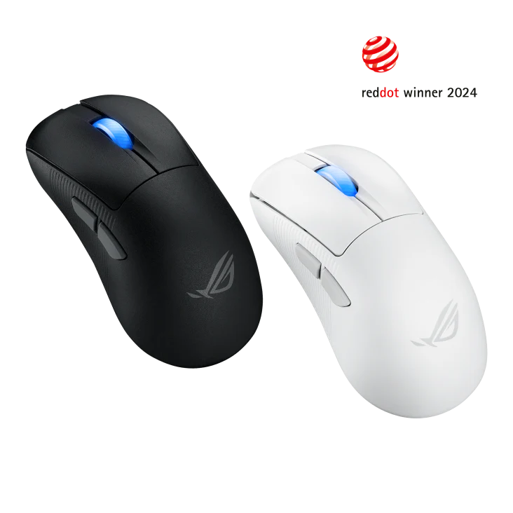 Asus ROG Keris II Ace Ultralight 54g Ergonomic Gaming Mouse - Black/White - Image 2