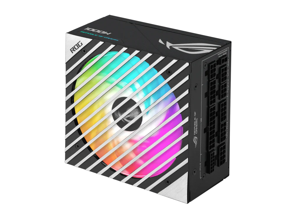 ASUS ROG Loki SFX-L 1000W Power Supply 80 Plus Platinum, Fully Modular 120mm ARGB-Illuminated Fan & Aura Sync, ROG Heatsinks Black - Image 3