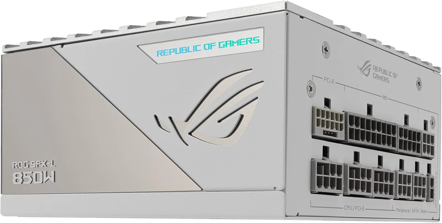 ASUS ROG Loki SFX-L 850W Power Supply Unit, 80 Plus Platinum, Fully Modular, PCIe Gen 5.0, 120mm ARGB-Illuminated Fan White - Image 5