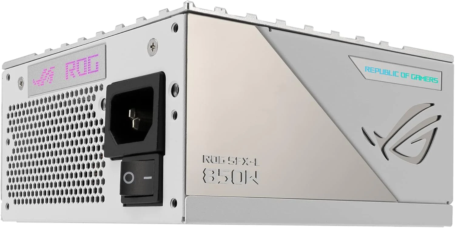ASUS ROG Loki SFX-L 850W Power Supply Unit, 80 Plus Platinum, Fully Modular, PCIe Gen 5.0, 120mm ARGB-Illuminated Fan White - Image 6