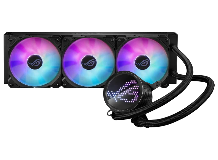 ASUS ROG Ryuo III 360 AIO Liquid CPU Cooler, 8th Gen Asetek Pump, Anime Matrix LED, 2200 RPM Speed Black