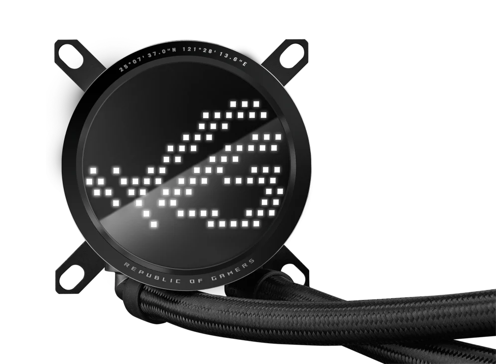 ASUS ROG Ryuo III 360 AIO Liquid CPU Cooler, 8th Gen Asetek Pump, Anime Matrix LED, 2200 RPM Speed Black - Image 5