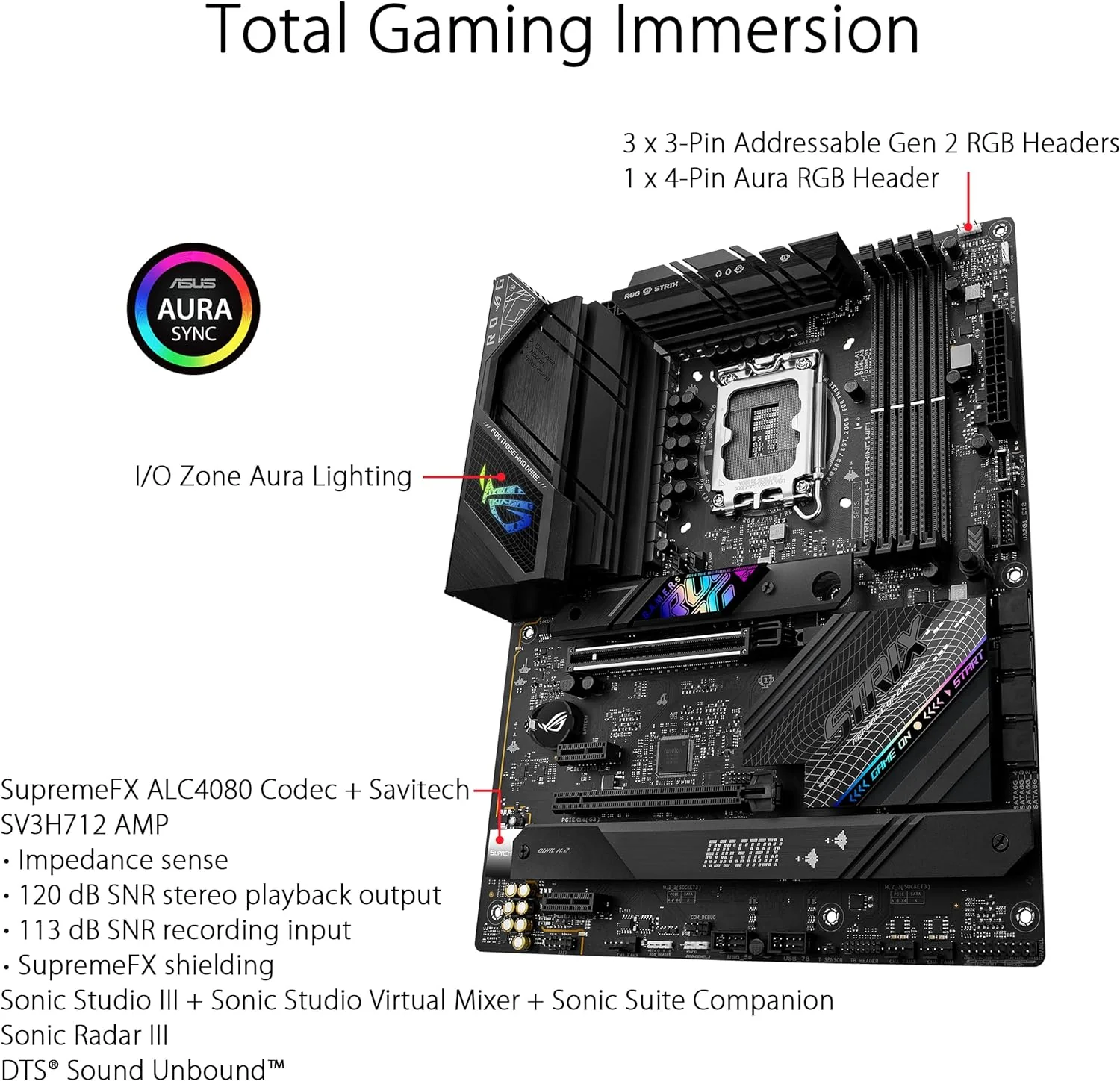 ASUS ROG Strix B760-F Gaming WiFi Intel® B760(13th and 12th Gen) LGA 1700 ATX Motherboard - Image 4