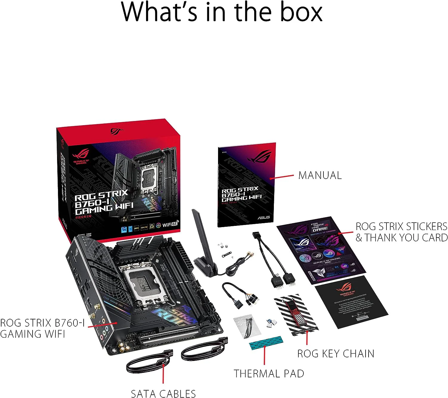 ASUS ROG Strix B760-I Gaming WiFi DDR5 (13th and 12th Gen)LGA 1700 mini-ITX motherboard - Image 6