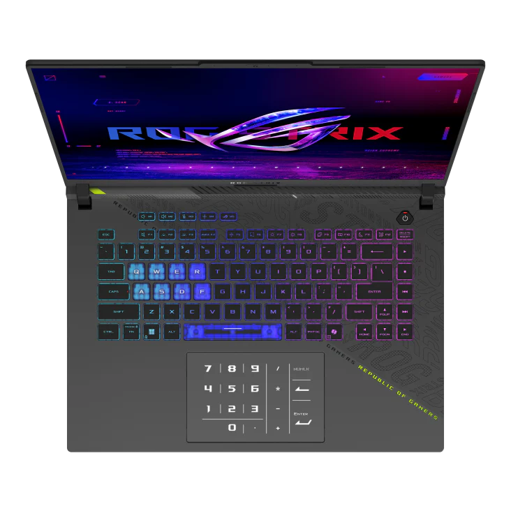 ASUS ROG Strix G16 AMD Ryzen 9 9955HX3D 144MB Cache Processor Up to 5.4GHz NVIDIA GeForce RTX 5070 Ti Laptop GPU 12GB GDDR7 32GB DDR5 16" 2.5K 240Hz IPS-level - Volt Green - Image 2