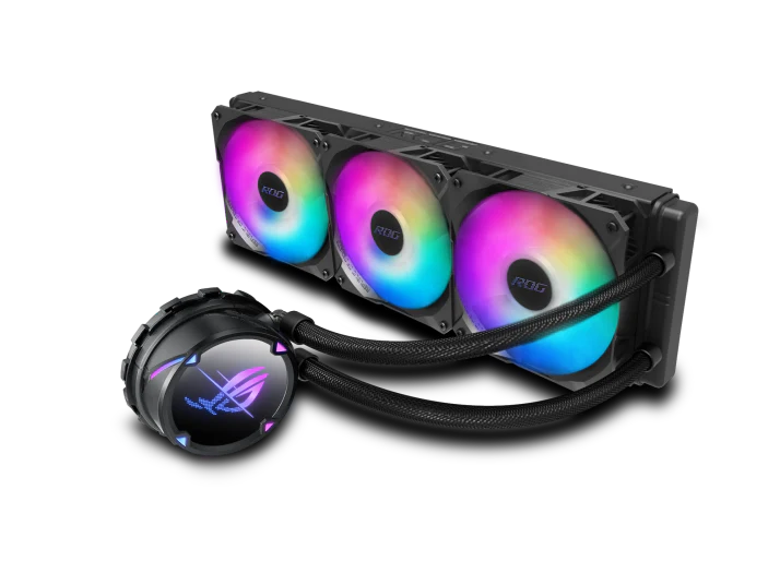 ASUS ROG Strix LC II 360 ARGB AIO Liquid CPU Cooler, With Aura Sync, Three ROG 120mm A RGB Radiator Fans Black