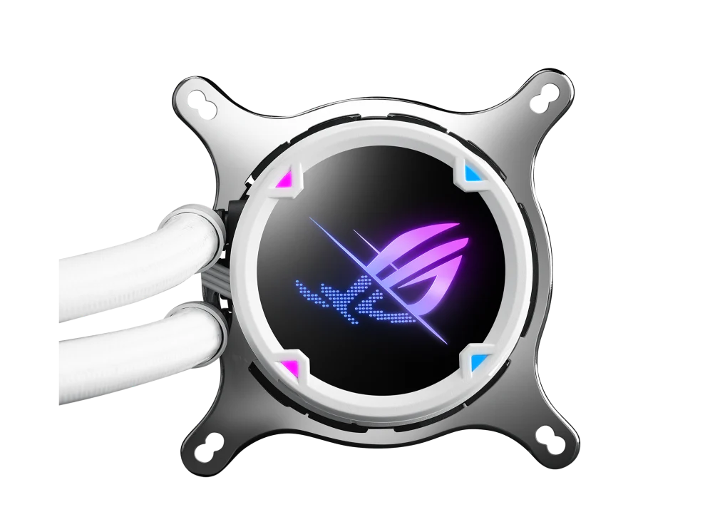 ASUS ROG STRIX LC II 360 ARGB White Edition All In One Liquid CPU Cooler, With Aura Sync, Three ROG 120mm ARGB Radiator Fans White - Image 3