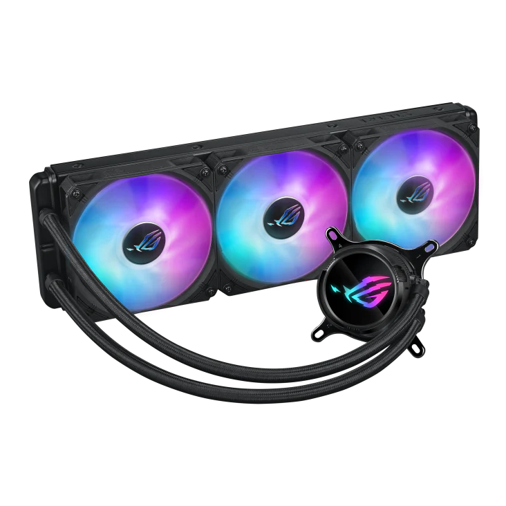 ASUS ROG Strix LC III 360 ARGB CPU Liquid Cooling, 360mm Radiator, 3x ROG Strix AF-12S aRGB 120mm Fans Black