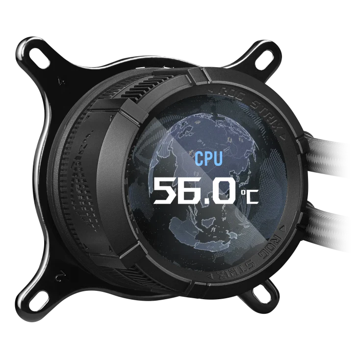 ASUS ROG Strix LC III 360 ARGB LCD CPU Liquid Cooling, 360mm Radiator, 3x ROG STRIX AF-12S ARGB 120mm Fans Black - Image 3