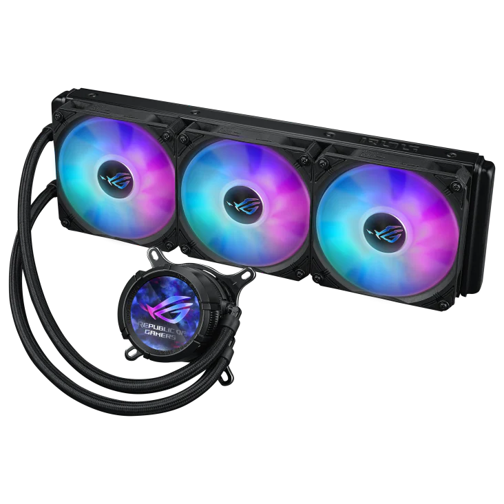 ASUS ROG Strix LC III 360 ARGB LCD CPU Liquid Cooling, 360mm Radiator, 3x ROG STRIX AF-12S ARGB 120mm Fans Black - Image 4