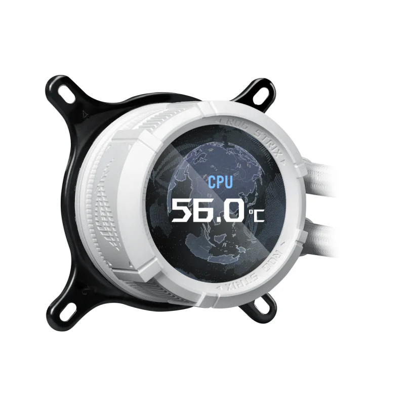 ASUS ROG Strix LC III 360 ARGB LCD CPU Liquid Cooling, 360mm Radiator, 3x ROG STRIX AF-12S ARGB 120mm Fans White - Image 4
